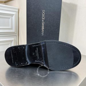 Giày tây Dolce & Gabbana nam da xịn màu đen fake loại 1 - Ảnh 9