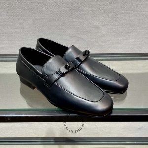 Giày Loafer Hermes nam màu đen replica 1:1 chính hãng - Hình ảnh 3