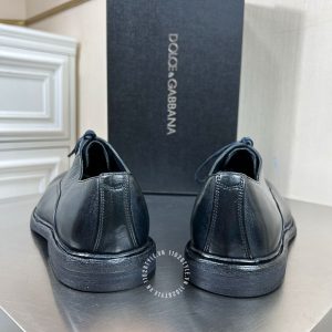 Giày tây Dolce & Gabbana nam màu đen dây buộc xanh fake loại 1 - Ảnh 8