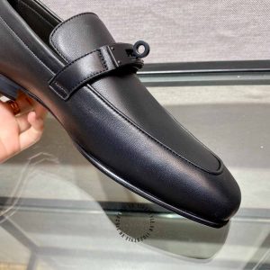 Giày Loafer Hermes nam màu đen replica 1:1 chính hãng - Hình ảnh 7