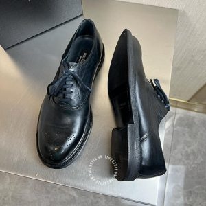 Giày tây Dolce & Gabbana nam màu đen dây buộc xanh fake loại 1 - Ảnh 3