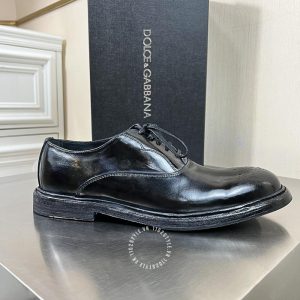 Giày tây Dolce & Gabbana nam da xịn màu đen fake loại 1 - Ảnh 4