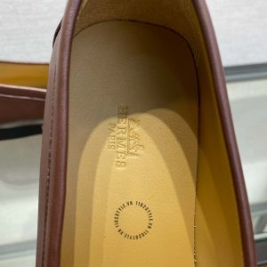 Giày Loafer Hermes nam màu nâu phiên bản Like Auth - Hình ảnh 8