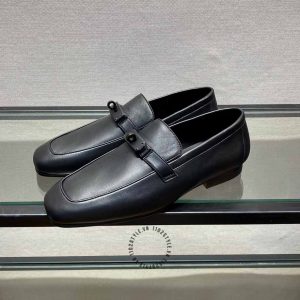 Giày Loafer Hermes nam màu đen replica 1:1 chính hãng - Hình ảnh 4