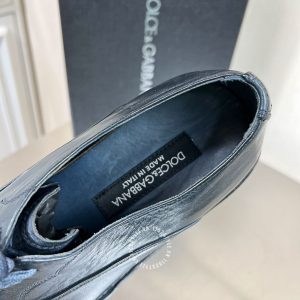 Giày tây Dolce & Gabbana nam màu đen dây buộc xanh fake loại 1 - Ảnh 7
