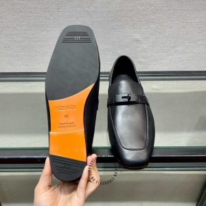 Giày Loafer Hermes nam màu đen replica 1:1 chính hãng - Hình ảnh 10