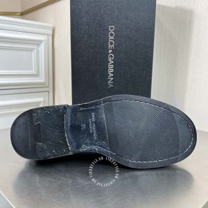 Giày tây Dolce & Gabbana nam màu đen dây buộc xanh fake loại 1 - Ảnh 9