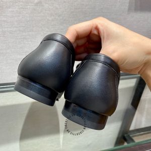 Giày Loafer Hermes nam màu đen replica 1:1 chính hãng - Hình ảnh 9