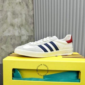 Giày Gucci Sneaker nam da lộn phối màu trắng ghi cao cấp - Ảnh 7