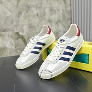 Giày Gucci Sneaker nam da lộn phối màu trắng ghi cao cấp - Ảnh 5