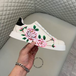Giày thể thao Dolce & Gabbana hoạ tiết hoa hồng hàng hiệu - Ảnh 7