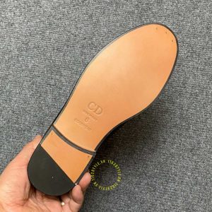 Giày hàng hiệu Loafer Dior da sần màu đen cao cấp nhất - Hình ảnh 9