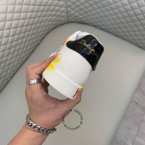 Giày Dolce & Gabbana trắng phối hoạ tiết màu vàng hàng hiệu - Ảnh 7