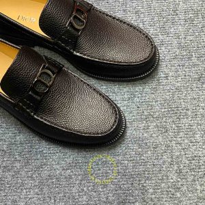 Giày hàng hiệu Loafer Dior da sần màu đen cao cấp nhất - Hình ảnh 3