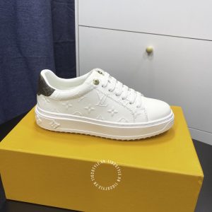 Giày hàng hiệu LV Sneakers Louis Vuitton nam màu trắng họa tiết cao cấp - Ảnh 4