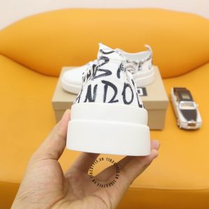 Giày thể thao D&G màu trắng hoạ tiết chữ đen hàng hiệu giá tốt - Ảnh 6