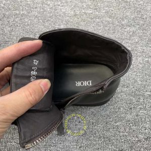 Giày Boot hàng hiệu giá tốt Dior màu đen dây buộc cao cấp - Ảnh 5