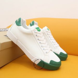 Giày thể thao D&G unisex màu trắng gót xanh lá hàng hiệu - Ảnh 2