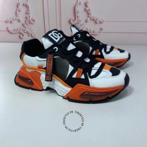 Giày unisex Dolce & Gabbana màu đen phối cam hàng hiệu Luxury - Ảnh 5