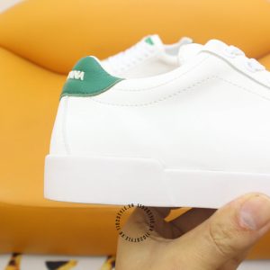 Giày thể thao D&G unisex màu trắng gót xanh lá hàng hiệu - Ảnh 3