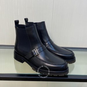 Giày Hermes nam màu đen quai ngang phiên bản hàng hiệu - Ảnh 2