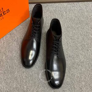 Giày Boot Hermes nam replica 1:1 chính hãng màu đen - Ảnh 3