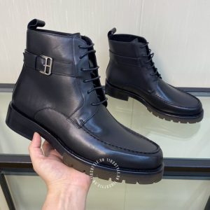 Boot Hermes nam màu đen khoá cài cao cấp hàng hiệu - Hình ảnh 4