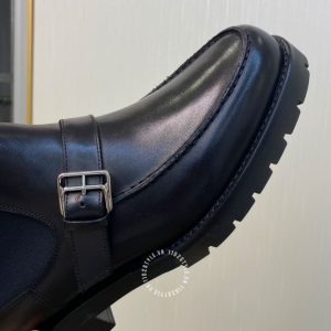 Giày Hermes nam màu đen quai ngang phiên bản hàng hiệu - Ảnh 6