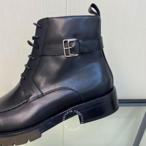 Boot Hermes nam màu đen khoá cài cao cấp hàng hiệu - Hình ảnh 7