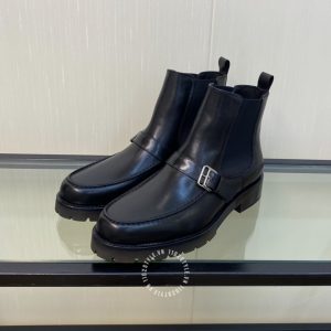 Giày Hermes nam màu đen quai ngang phiên bản hàng hiệu - Ảnh 3
