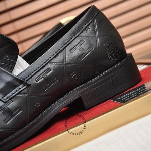 Giày Lười Hermes da thật màu đen họa tiết dập chìm siêu cấp - Hình ảnh 8