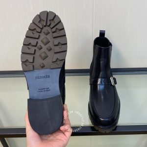 Giày Hermes nam màu đen quai ngang phiên bản hàng hiệu - Ảnh 9