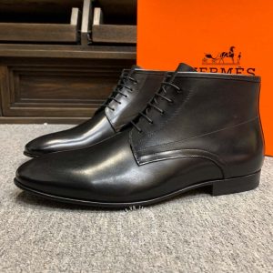Boot Hermes nam màu đen phiên bản buộc dây rep 1:1 chính hãng - Hình ảnh 6
