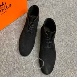 Boot Hermes nam da lộn màu đen phiên bản replica 1:1 chính hãng - Ảnh 2