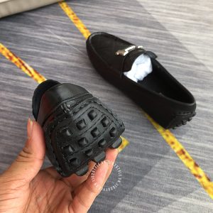 Giày Hermes nam màu đen logo chữ H Super Fake - Hình ảnh 9