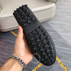 Giày Hermes nam màu đen logo chữ H Super Fake - Hình ảnh 8