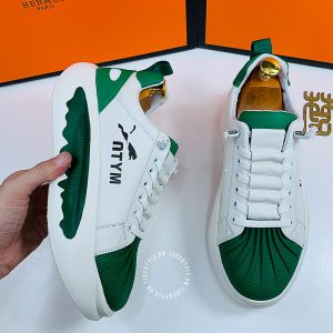 Giày thể thao Hermes nữ màu trắng phối lá rep 1:1 - Ảnh 3