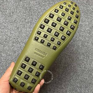 Giày lười Hermes like auth nam da sần màu xanh hàng hiệu - Ảnh 9