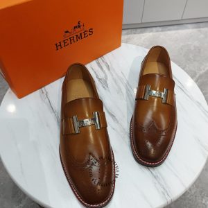 Giày Loafer Hermes nam da trơn hàng hiệu xách tay - Hình ảnh 2