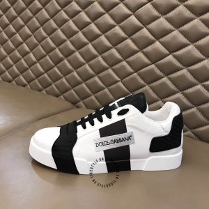 Sneaker nam Dolce & Gabbana màu trắng phối đen hàng hiệu - Ảnh 3