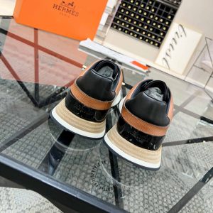 Giày thể thao Hermes màu nâu phối trắng phiên bản hàng hiệu - Hình ảnh 8