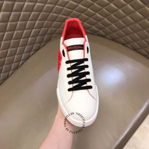Giày sneaker Dolce & Gabbana màu trắng phối đỏ hàng hiệu - Ảnh 5