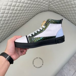 Sneaker Boot Versace màu trắng logo vàng hàng hiệu cao cấp - Ảnh 6