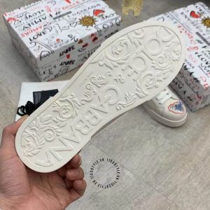 Giày Dolce & Gabbana trắng da thật kiểu dáng thể thao hàng hiệu - Ảnh 9
