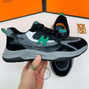 Giày thể thao Hermes màu đen phiên bản hàng hiệu giá tốt - Hình ảnh 9