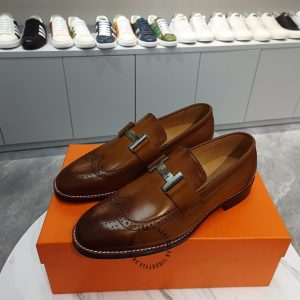 Giày Loafer Hermes nam da trơn hàng hiệu xách tay - Hình ảnh 3