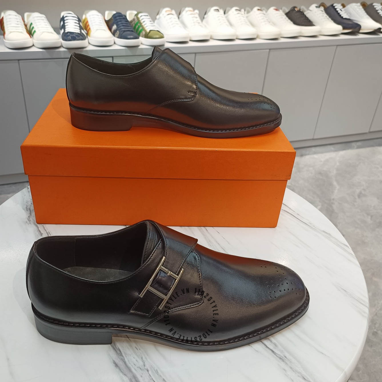 Chất liệu da của đôi giày Hermes