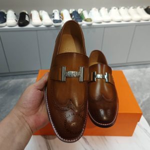 Giày Loafer Hermes nam da trơn hàng hiệu xách tay - Hình ảnh 4