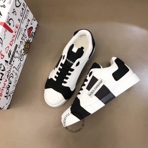 Sneaker nam Dolce & Gabbana màu trắng phối đen hàng hiệu - Ảnh 7