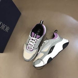 Giày thể thao Dior phối màu da thật hàng hiệu cao cấp luxury - Ảnh 3